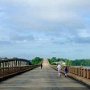 Out for a Jog with Kendra the First Morning Across the Old Bridge.