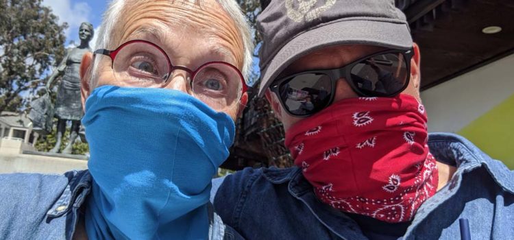 Sally and Rick Masked in Laguna Beach